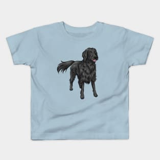 Flat Coated Retriever Dog Kids T-Shirt